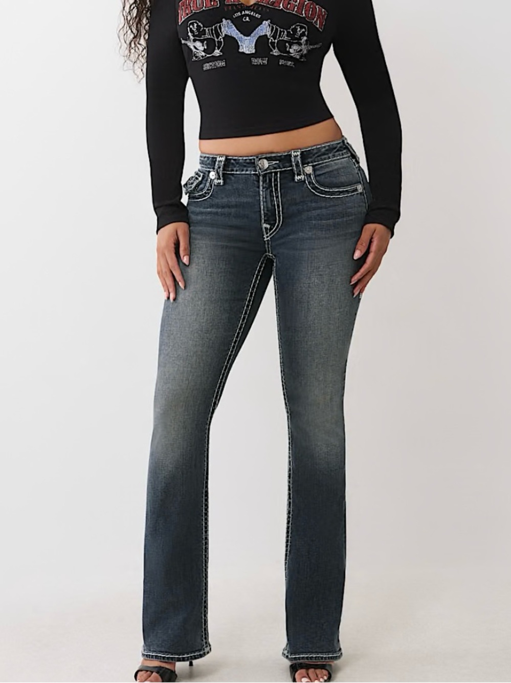 True Religion Becca Mid Rise Bootcut Jeans Size 25